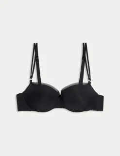 Boston Microfibre Wired Push Up Balcony Bra