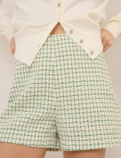 Boucle High Waisted Tailored Shorts