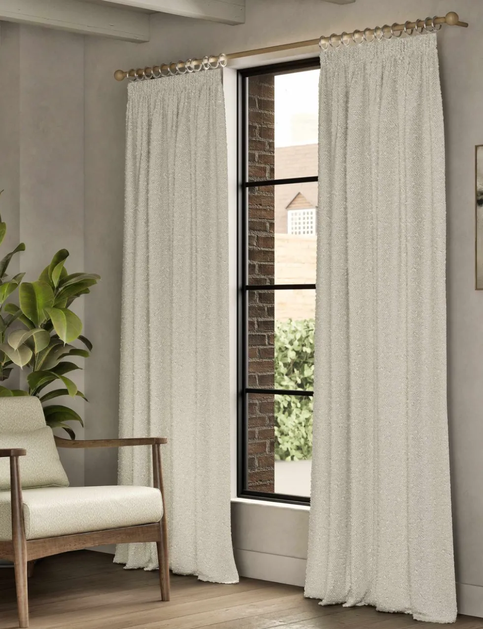 Boucle Pencil Pleat Curtains