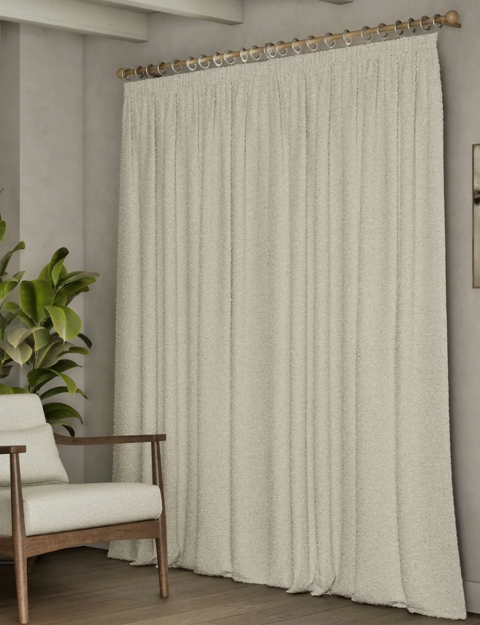Boucle Pencil Pleat Curtains