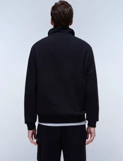 Box Logo Cotton Rich Half Zip Sweatshirt