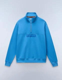 Box Logo Cotton Rich Half Zip Sweatshirt