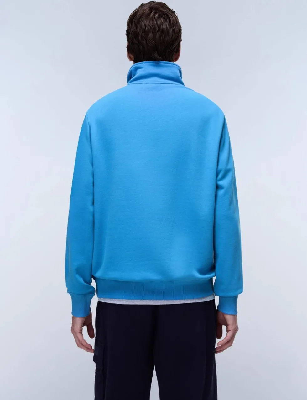 Box Logo Cotton Rich Half Zip Sweatshirt