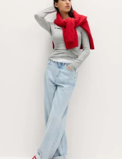 Boyfriend Mid Rise Ankle Grazer Jeans