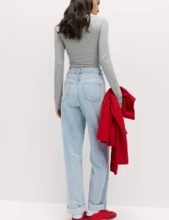 Boyfriend Mid Rise Ankle Grazer Jeans