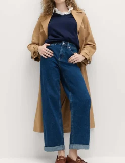 Boyfriend Mid Rise Ankle Grazer Jeans