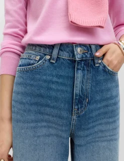Boyfriend Mid Rise Ankle Grazer Jeans