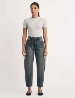 Boyfriend Mid Rise Barrel Jeans