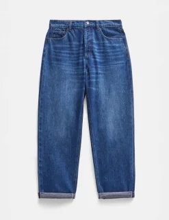 Boyfriend Mid Rise Cropped Turn Up Jeans