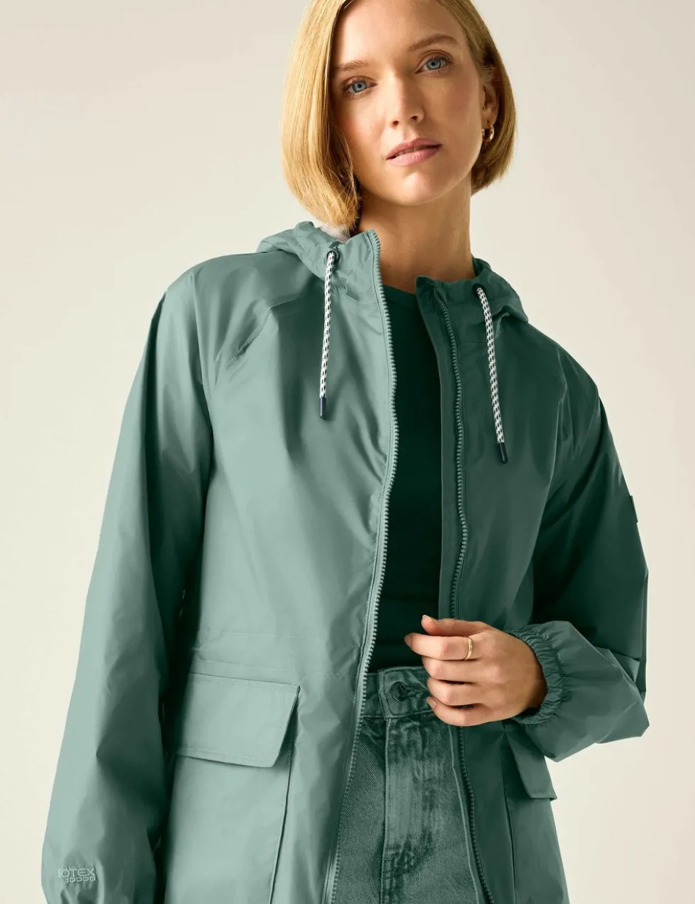 Brindle Printed Packaway Rain Jacket