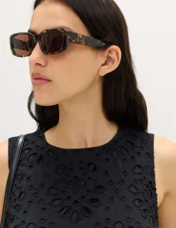 Broderie Cutwork Detail Mini Shift Dress
