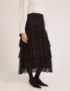 Broderie Midaxi Tiered Skirt