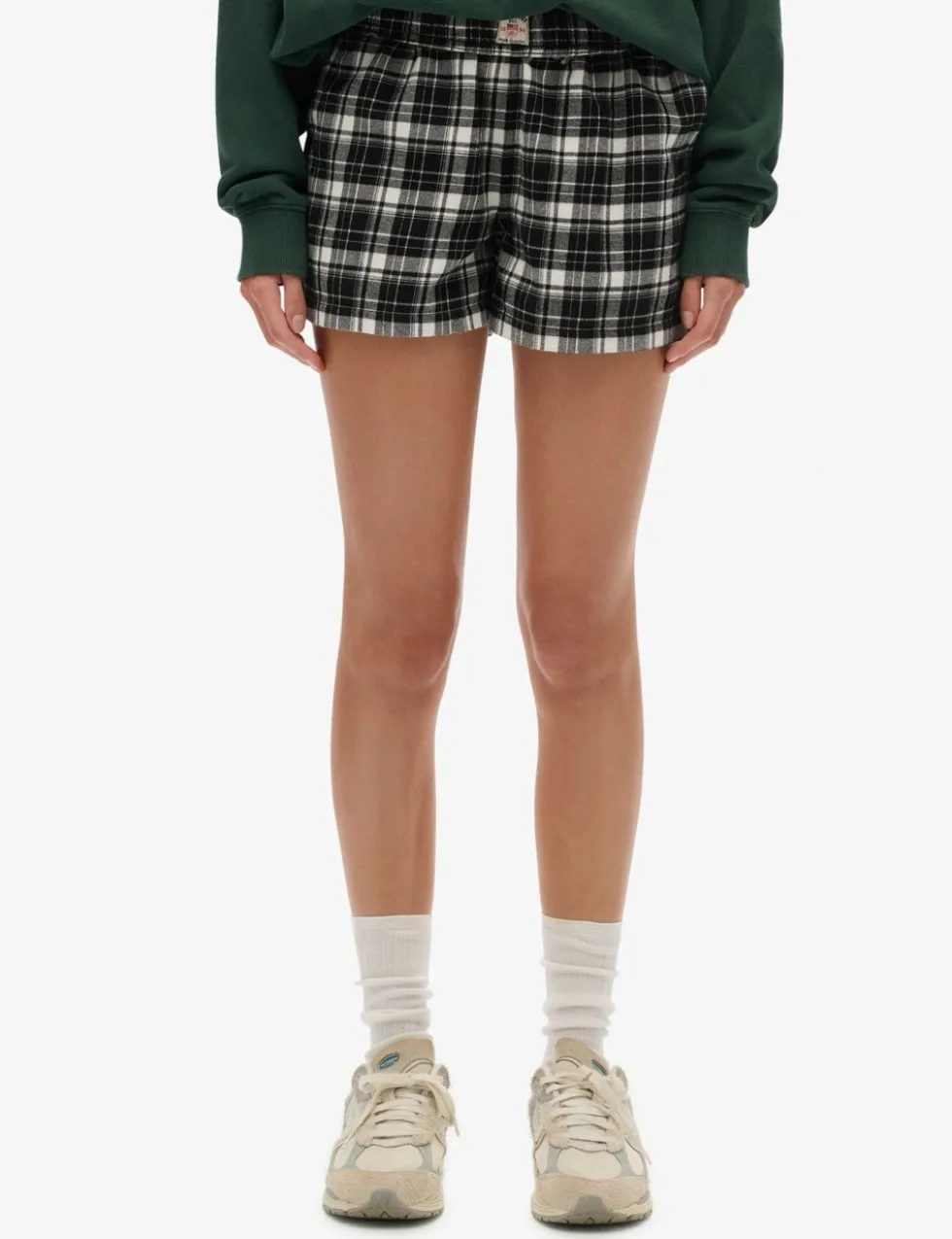 Brushed Cotton Checked Pyjama Shorts
