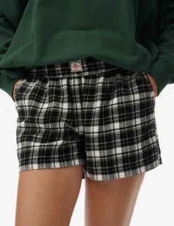 Brushed Cotton Checked Pyjama Shorts