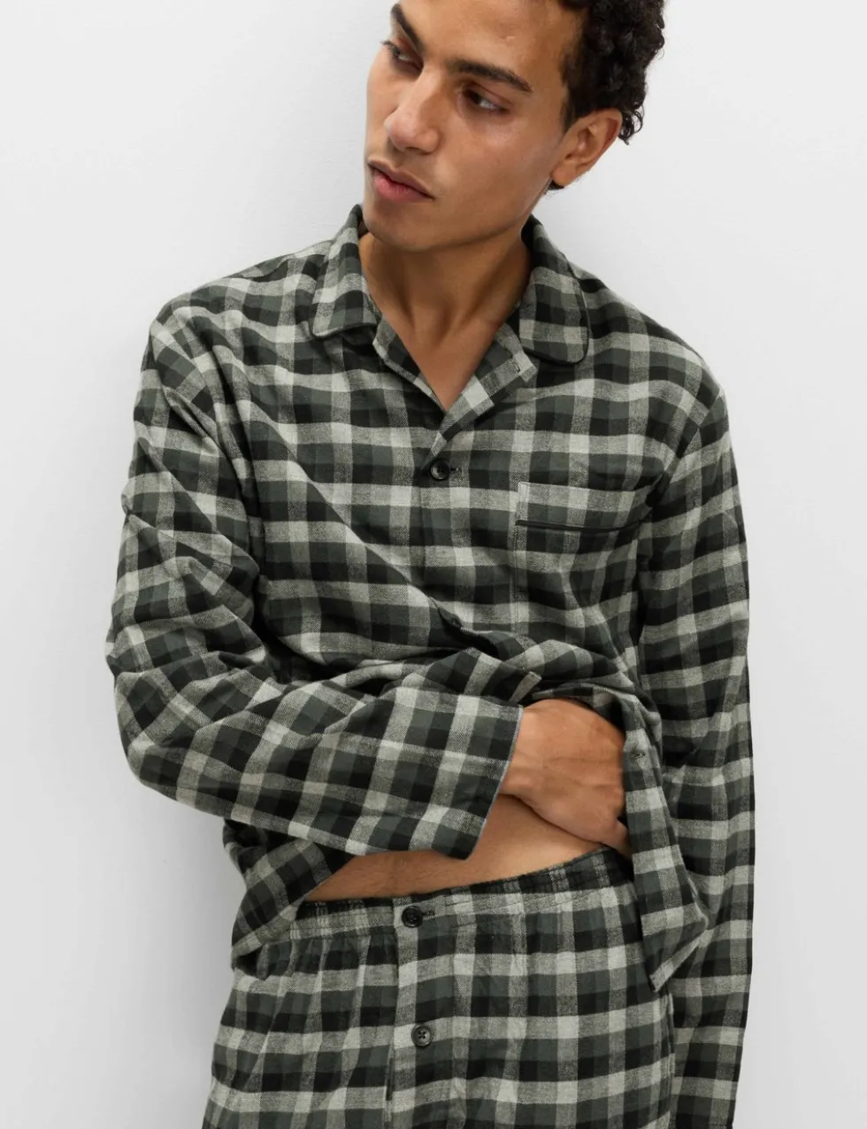 Brushed Cotton Checked Pyjama Set