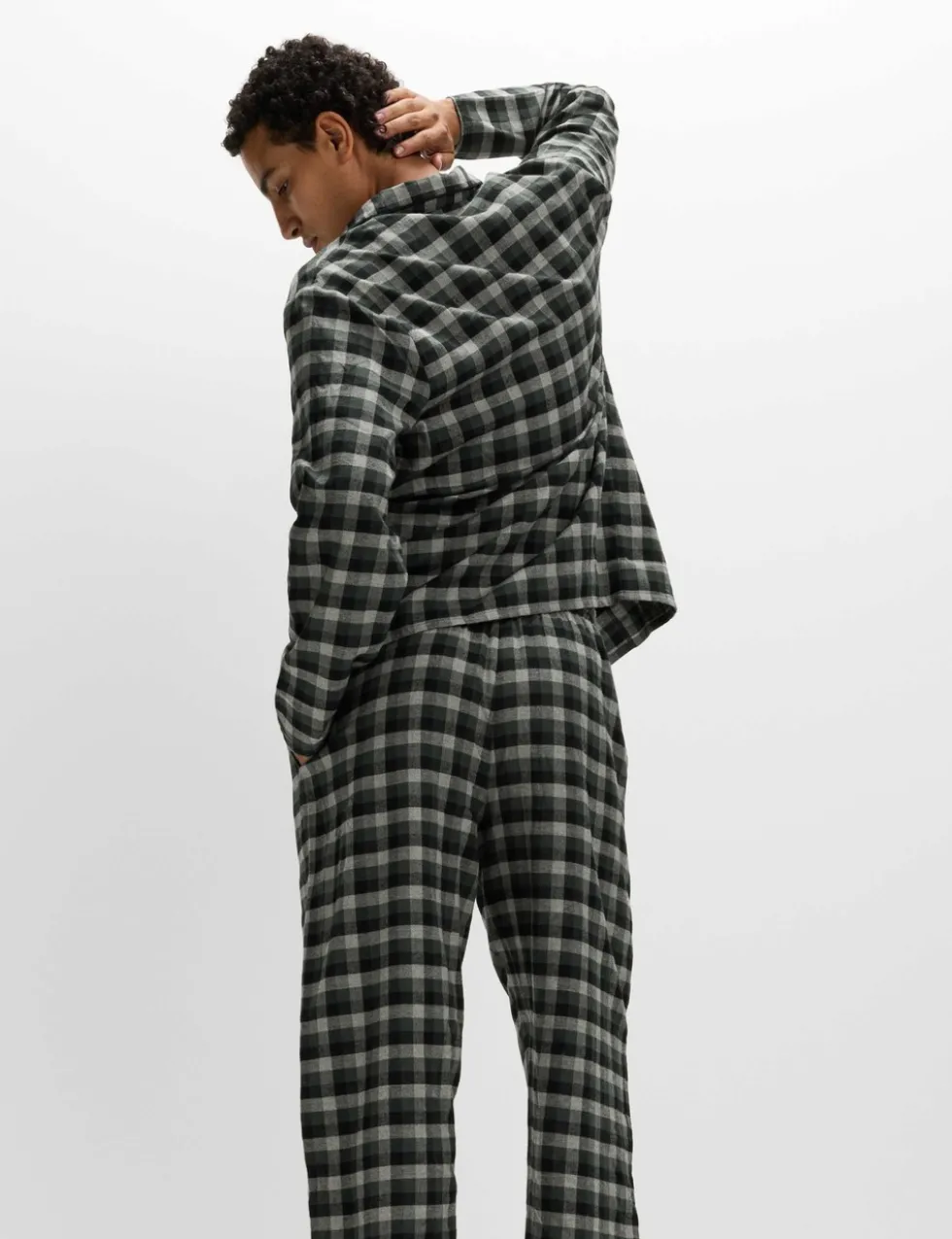 Brushed Cotton Checked Pyjama Set