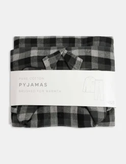 Brushed Cotton Checked Pyjama Set