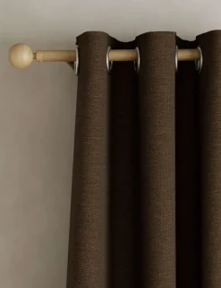Brushed Eyelet Blackout Thermal Curtains