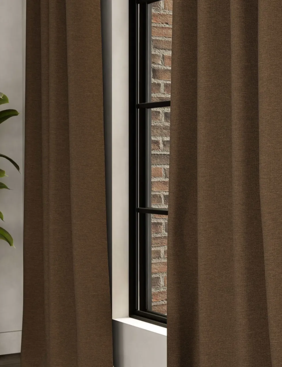 Brushed Eyelet Blackout Thermal Curtains