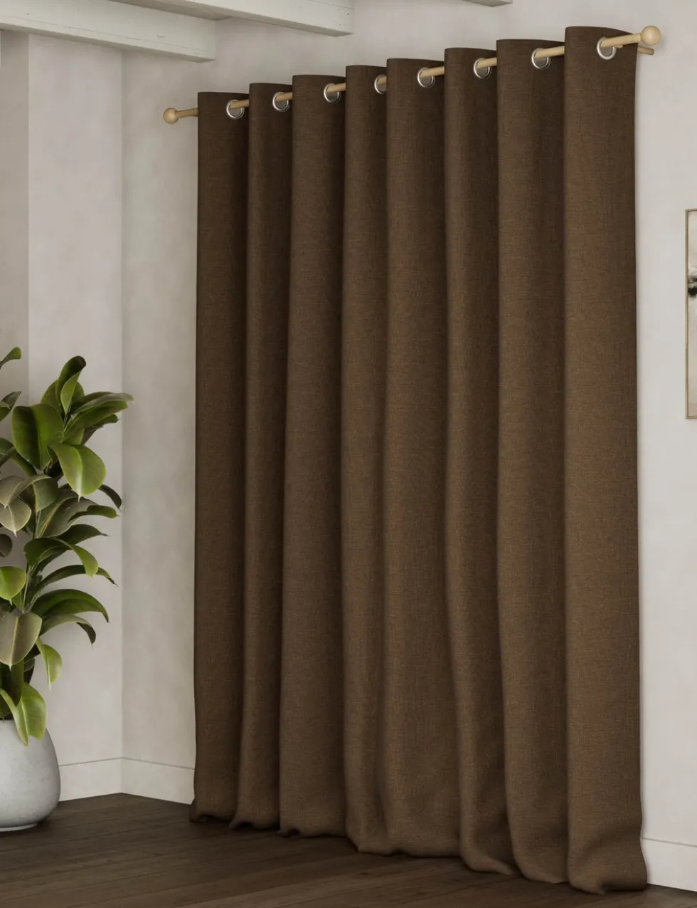 Brushed Eyelet Blackout Thermal Curtains