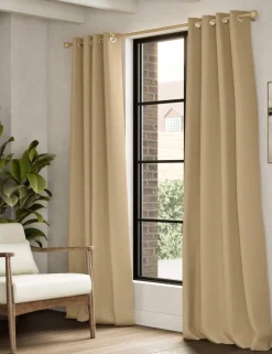 Brushed Eyelet Blackout Thermal Curtains