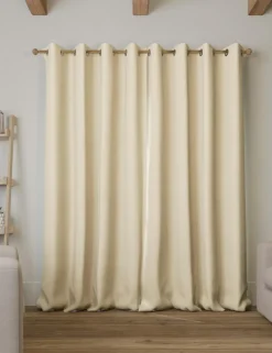 Brushed Eyelet Blackout Thermal Curtains
