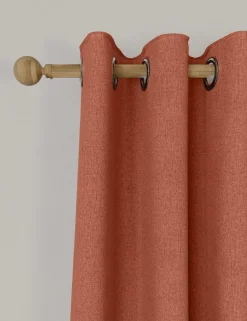 Brushed Eyelet Blackout Thermal Curtains