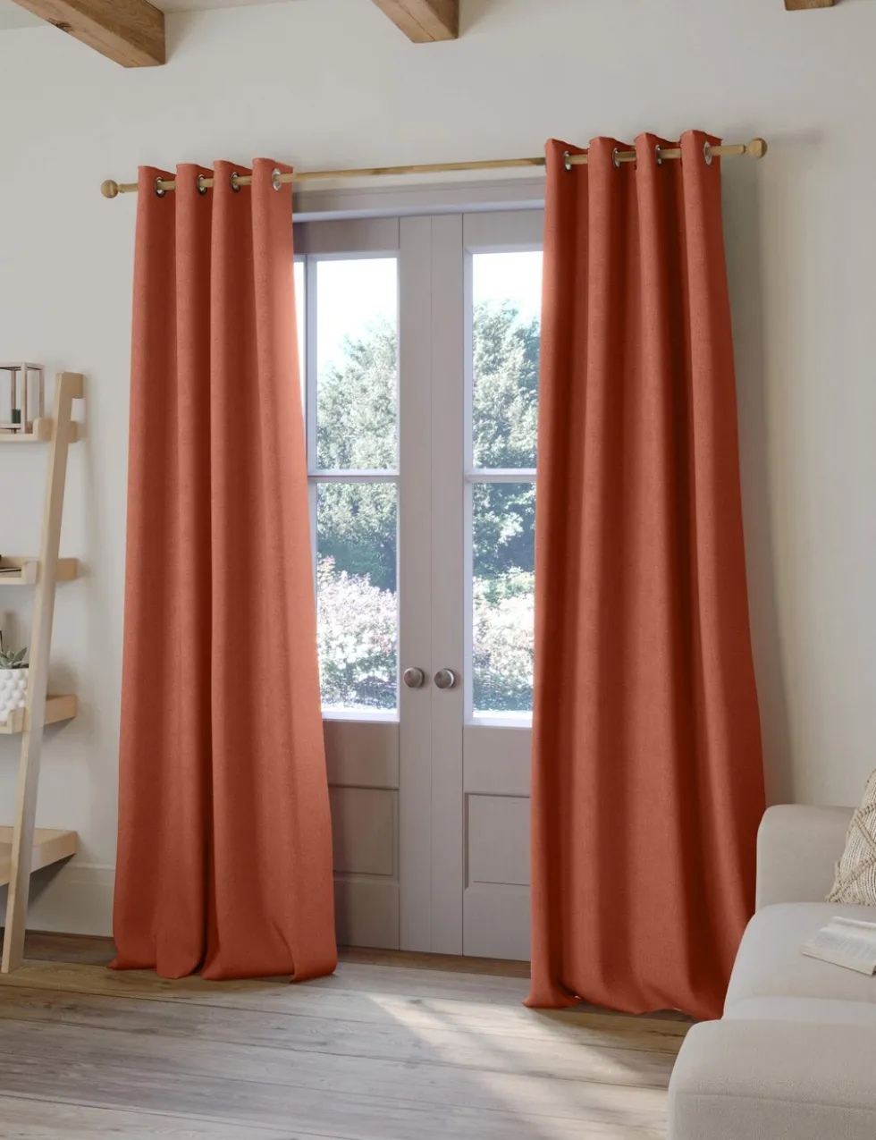 Brushed Eyelet Blackout Thermal Curtains