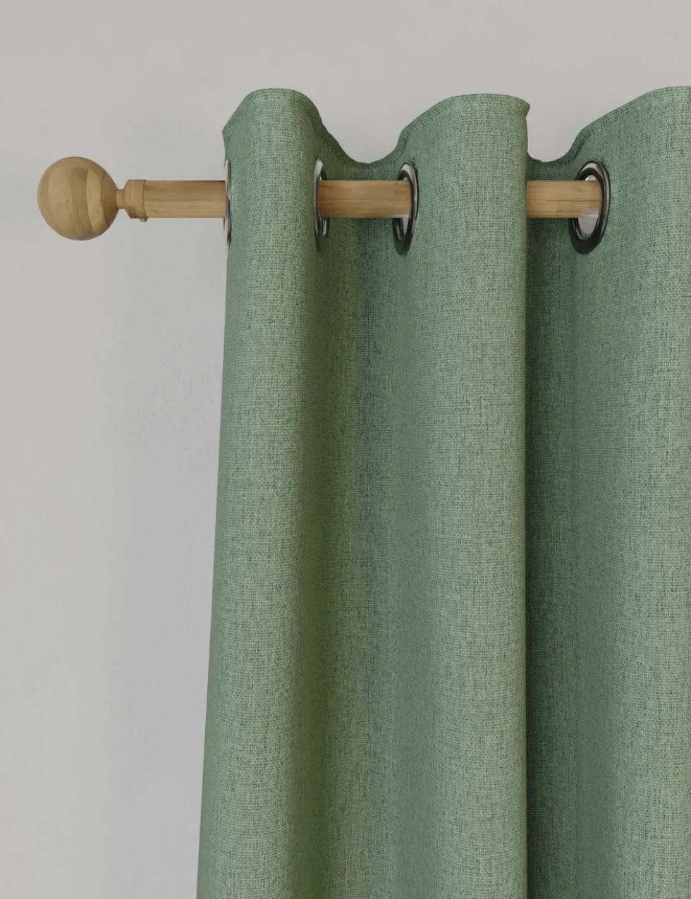 Brushed Eyelet Blackout Thermal Curtains