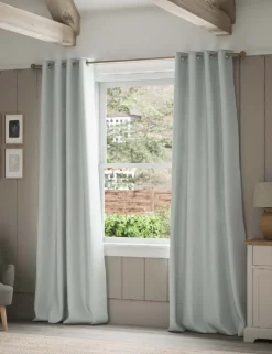 Brushed Eyelet Blackout Thermal Curtains