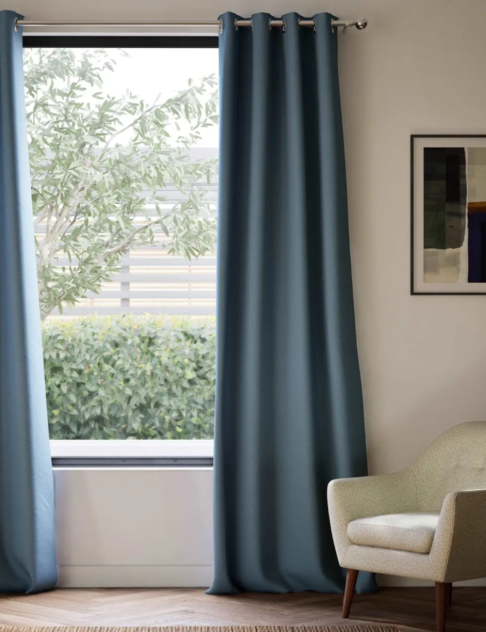 Brushed Eyelet Blackout Thermal Curtains