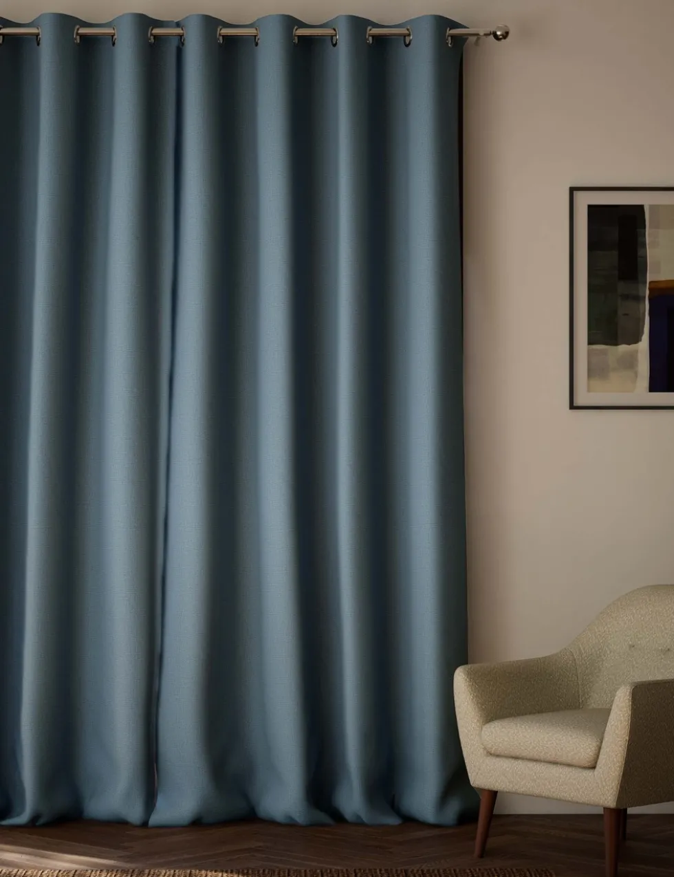 Brushed Eyelet Blackout Thermal Curtains