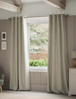 Brushed Eyelet Blackout Thermal Curtains