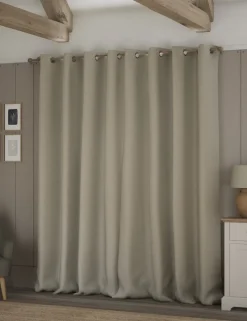 Brushed Eyelet Blackout Thermal Curtains