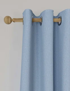 Brushed Eyelet Blackout Thermal Curtains