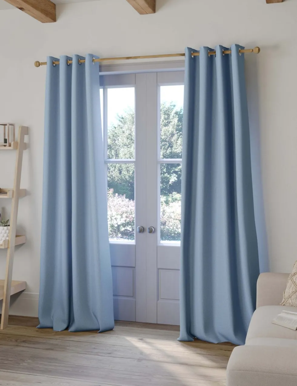 Brushed Eyelet Blackout Thermal Curtains