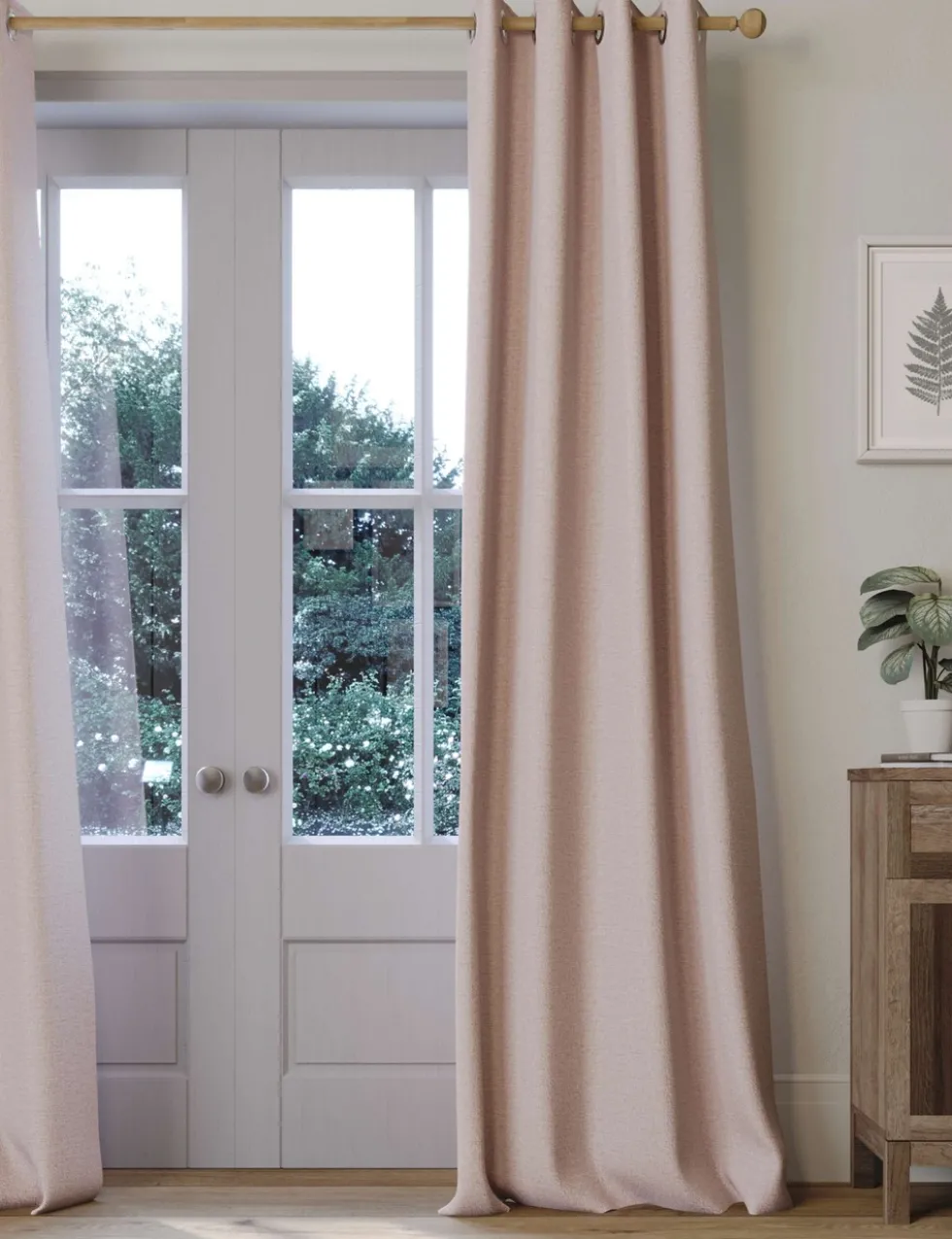 Brushed Eyelet Blackout Thermal Curtains