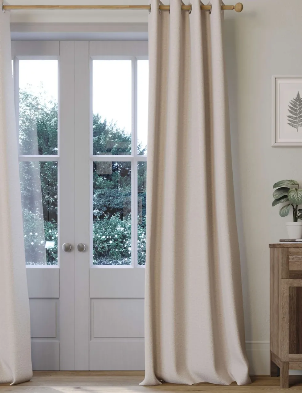 Brushed Eyelet Blackout Thermal Curtains