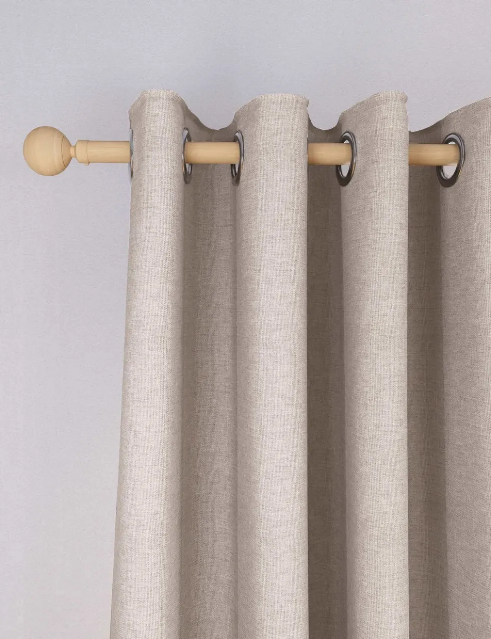 Brushed Eyelet Blackout Thermal Curtains