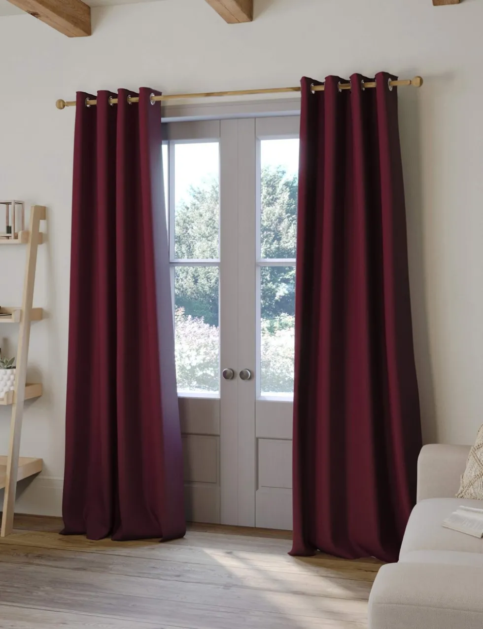 Brushed Eyelet Blackout Thermal Curtains