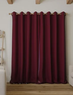 Brushed Eyelet Blackout Thermal Curtains