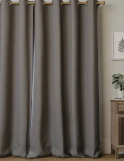 Brushed Eyelet Blackout Thermal Curtains