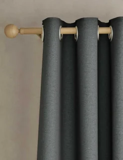Brushed Eyelet Ultra Thermal Blackout Curtains