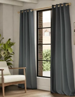 Brushed Eyelet Ultra Thermal Blackout Curtains