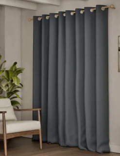 Brushed Eyelet Ultra Thermal Blackout Curtains