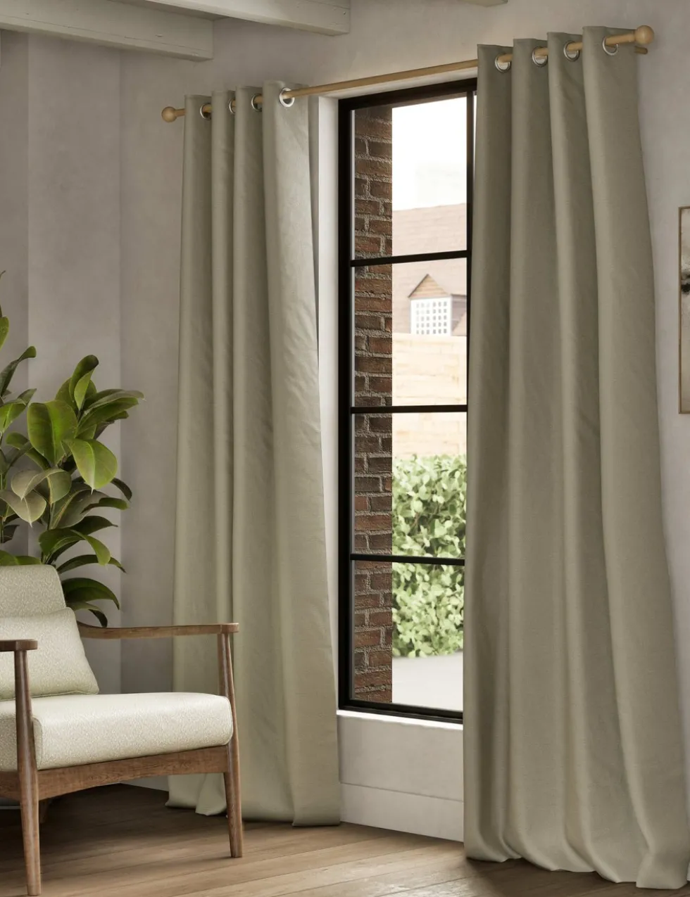Brushed Eyelet Ultra Thermal Blackout Curtains