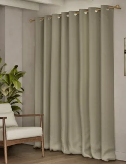 Brushed Eyelet Ultra Thermal Blackout Curtains