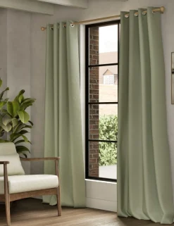 Brushed Eyelet Ultra Thermal Blackout Curtains