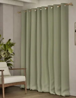 Brushed Eyelet Ultra Thermal Blackout Curtains