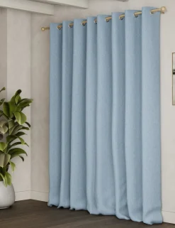Brushed Eyelet Ultra Thermal Blackout Curtains